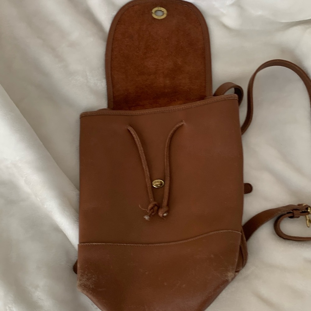 Authentic Vintage Coach Backpack 9791 Rucksack Brown Leather Day Pack.